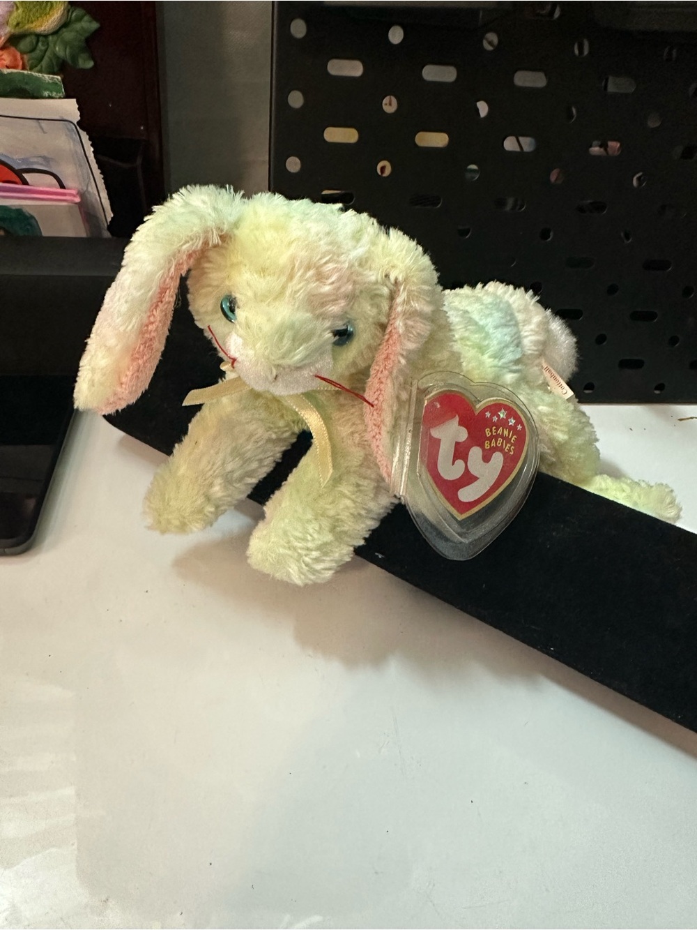Ty Pastel Bunny Plush in Yellow and Pink